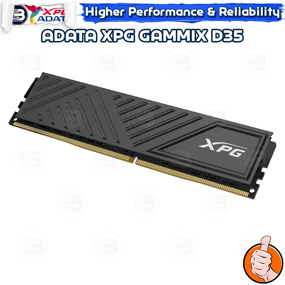 [CoolBlasterThai] ADATA XPG GAMMIX D35 BLACK 16GB (8GBx2) DDR4-3200 CL16-20-20 (LT-Warranty)