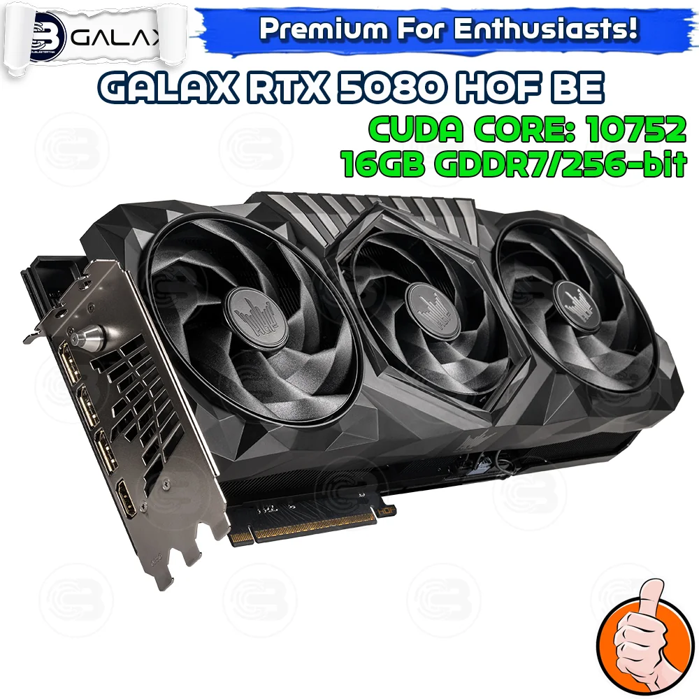 [CoolBlasterThai] GALAX GeForce RTX 5080 HOF Gaming (Black Edition) 16GB GDDR7 (3Y)