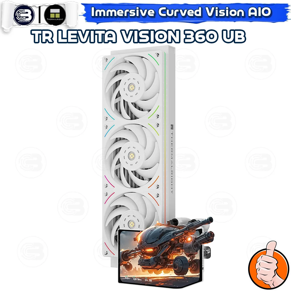 [CoolBlasterThai] Thermalright Levita Vision 360 UB ARGB WHITE AIO Liquid CPU Cooler (AM5/LGA1851 Ready) ประกัน 6 ปี (ชุดระบายความร้อน)