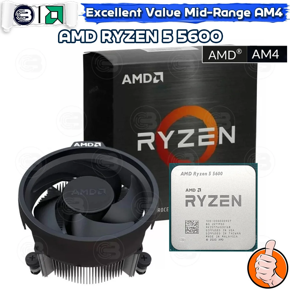 [CoolBlasterThai] CPU AMD RYZEN 5 5600 6 CORE/12 THREAD (SOCKET AM4)