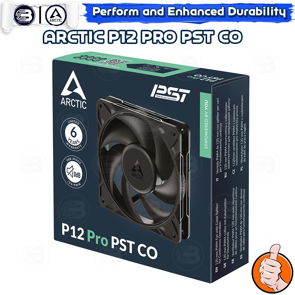 [CoolBlasterThai] ARCTIC P12 PRO PST CO Black (size 120 mm.) PC Fan Case ประกัน 6 ปี