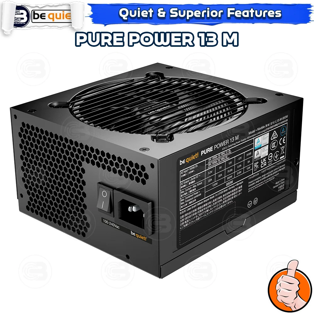 [CoolBlasterThai] Be Quiet PURE POWER 13 M 850W 80+GOLD (BP027EU) ประกัน 10 ปี