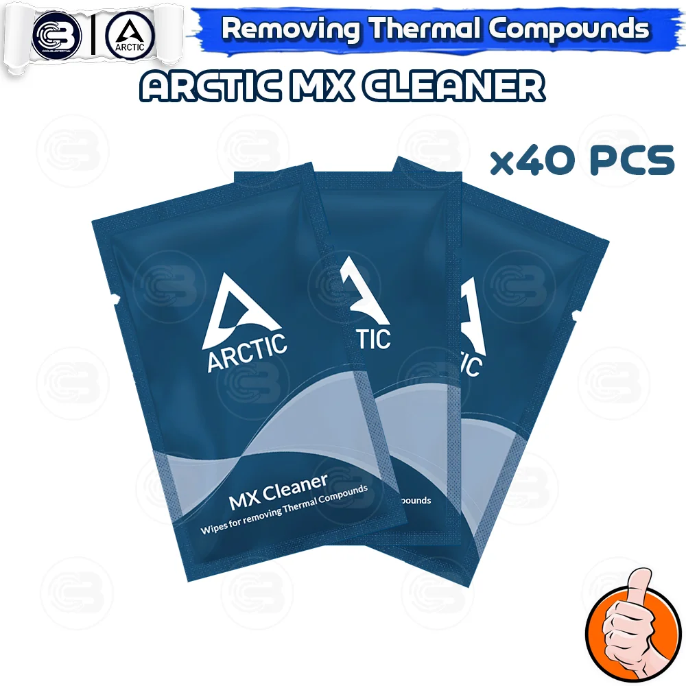 [CoolBlasterThai] ARCTIC MX-Cleaner 100% Biodegradable Cleaning Solution Box 40 PCS (แผ่นทำความสะอาด)
