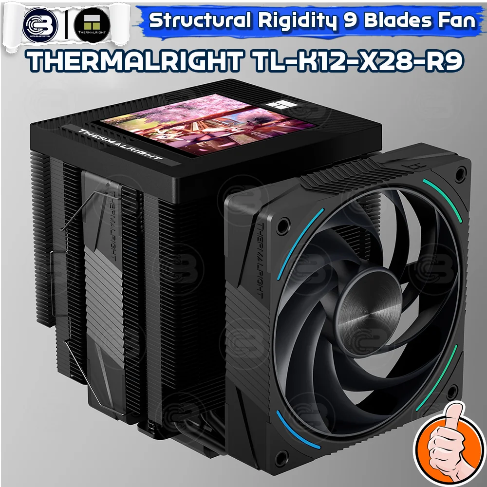 [CoolBlasterThai] THERMALRIGHT TL-K12-X28-R9 PC Fan A-RGB 9-BLADES BLACK 2400 RPM (size 120 mm.)