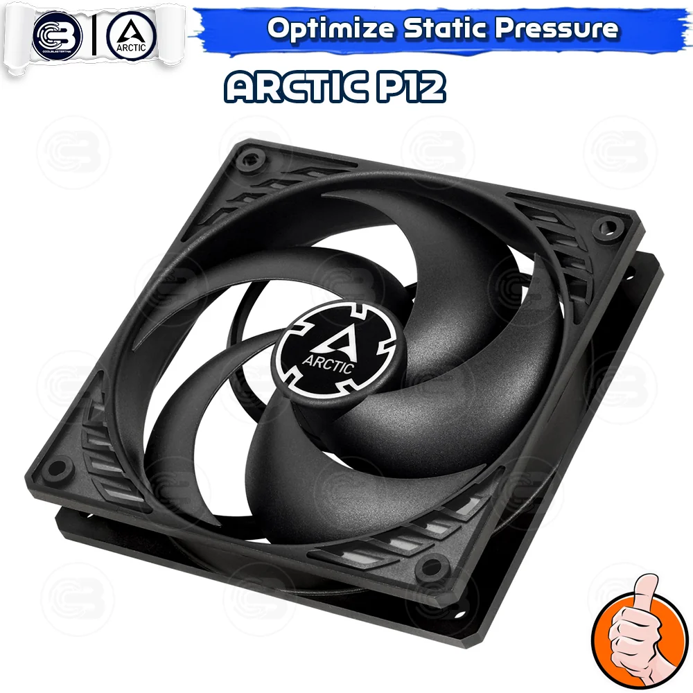 [CoolBlasterThai] ARCTIC P12 Black (size 120 mm.) PC Fan Case ประกัน 6 ปี