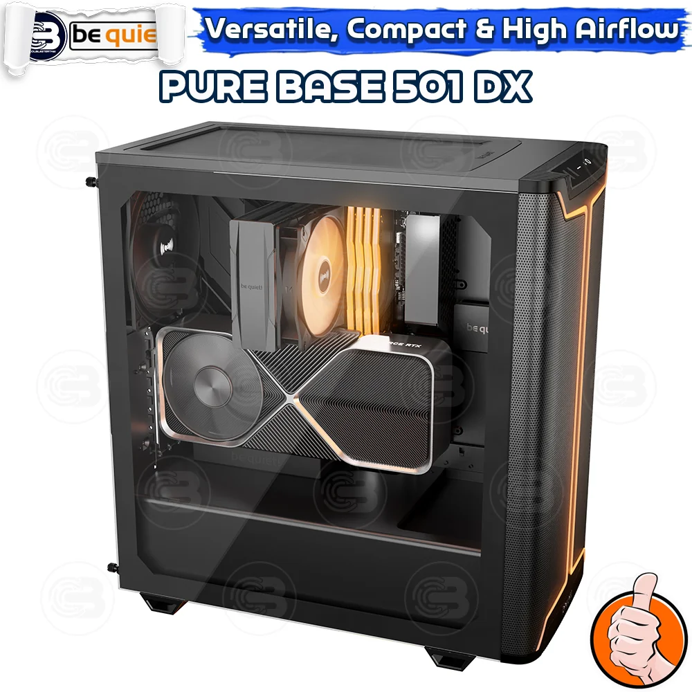 [CoolBlasterThai] Be Quiet PURE BASE 501 DX Black PC Case (BGW76) ประกัน 3 ปี