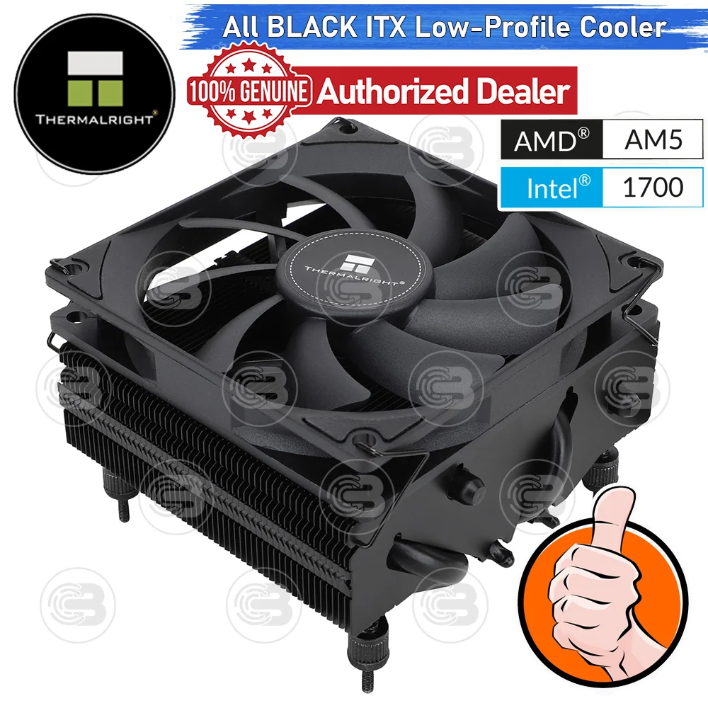 [CoolBlasterThai] Thermalright AXP90 X53 Black Low-Profile CPU Cooler with 4 Heatpipes (AM5/LGA1851 Ready) ประกัน 6 ปี
