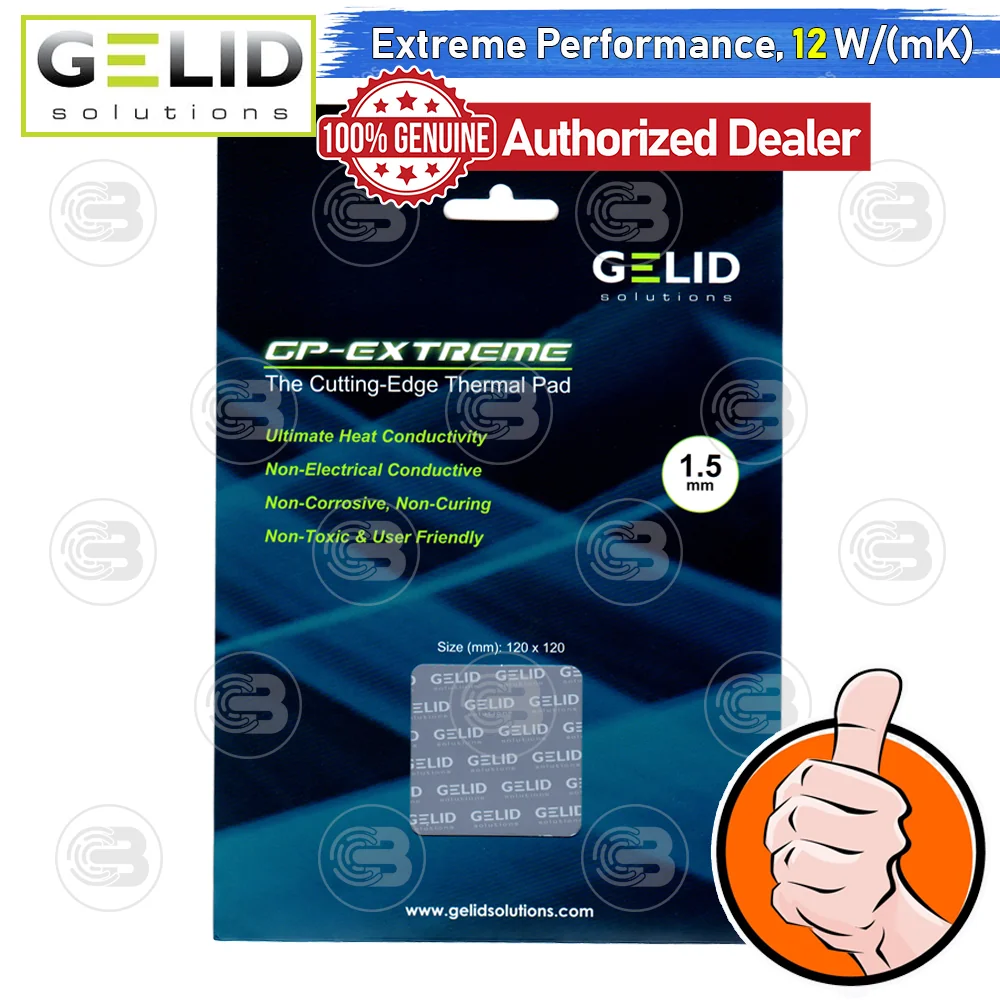 [CoolBlasterThai] GELID GP-EXTREME Thermal Pad 120x120x1.5 mm./12.0 W/mK (TP-GP01-S-C)