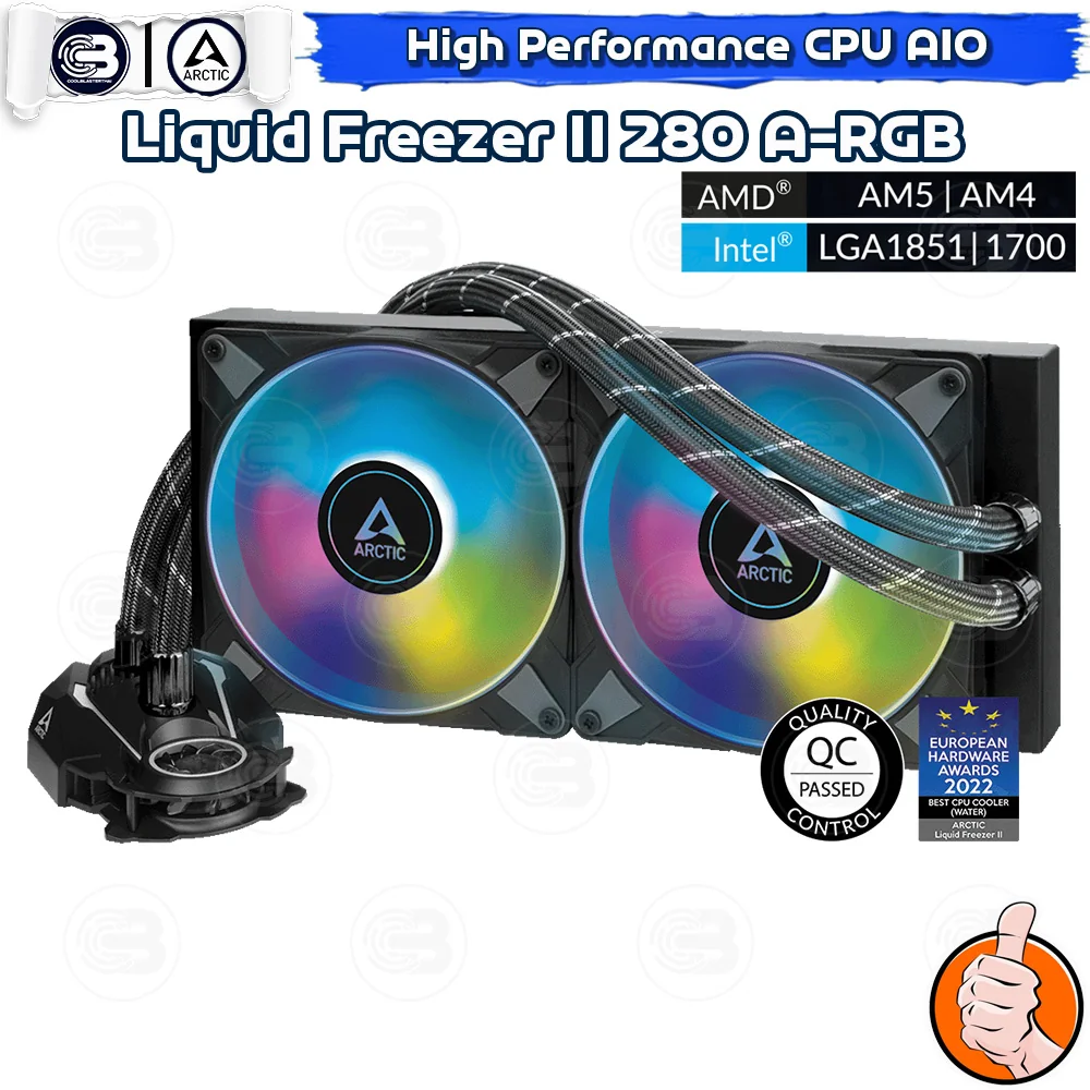[CoolBlasterThai] ARCTIC LIQUID FREEZER II 280 A-RGB All-In-One CPU Water Cooler (LGA1851/AM5 Ready)