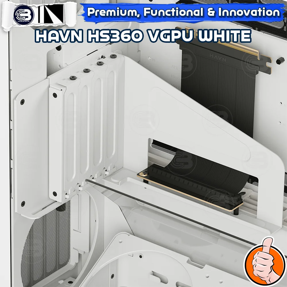 [CoolBlasterThai] HAVN HS360 VGPU WHITE Premium Mid-Tower ATX PC Case