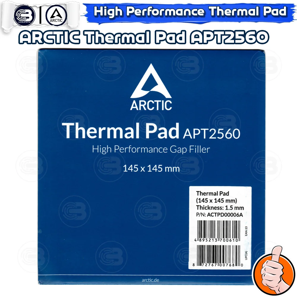 [CoolBlasterThai] ARCTIC TP-2 (APT2560) Thermal Pad 145x145x1.5 mm./6.0 W/mK (ซิลิโคนนำความร้อน)