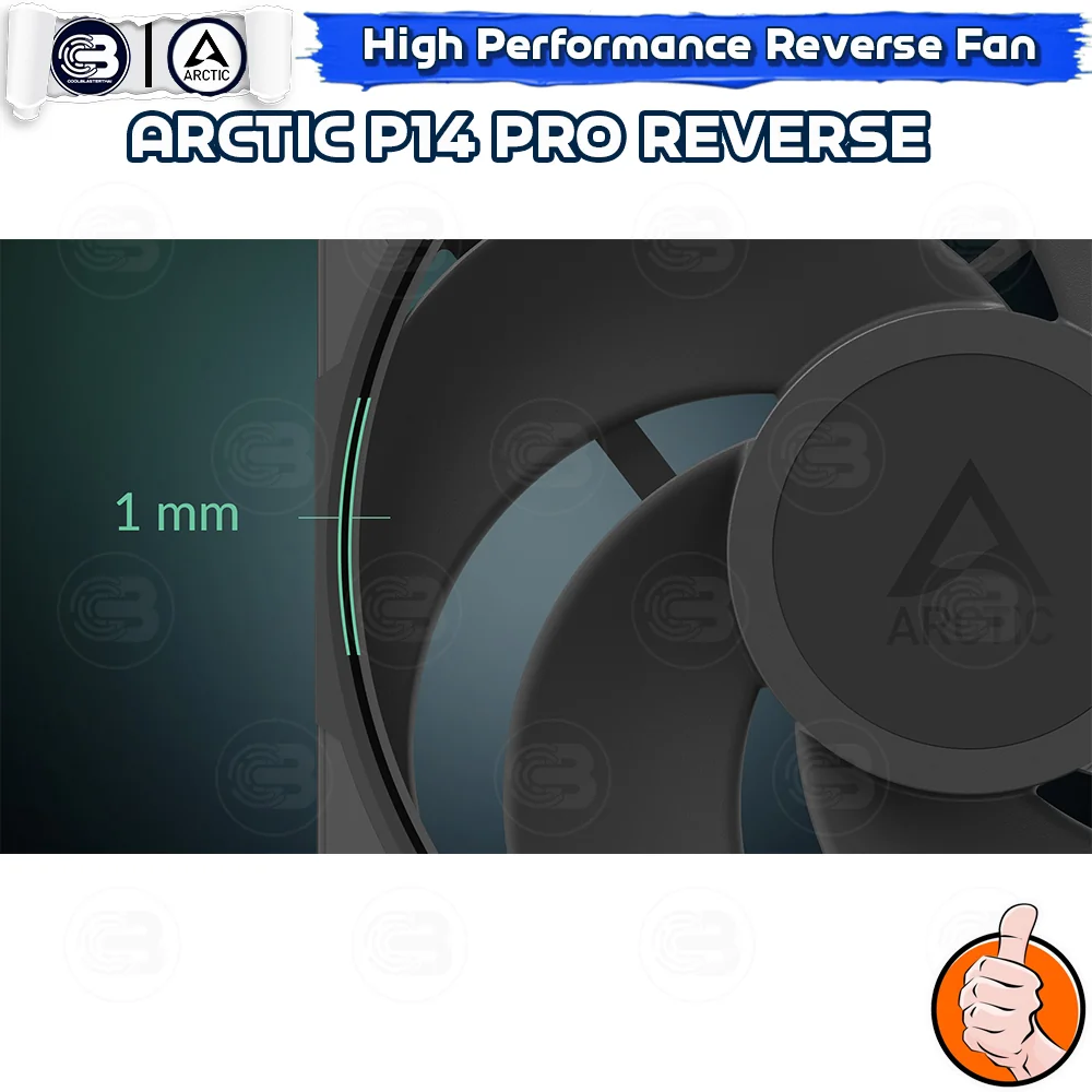 [CoolBlasterThai] ARCTIC P14 PRO REVERSE PST BLACK (140 mm.) X3 Value Pack PC Fan Case ประกัน 6 ปี