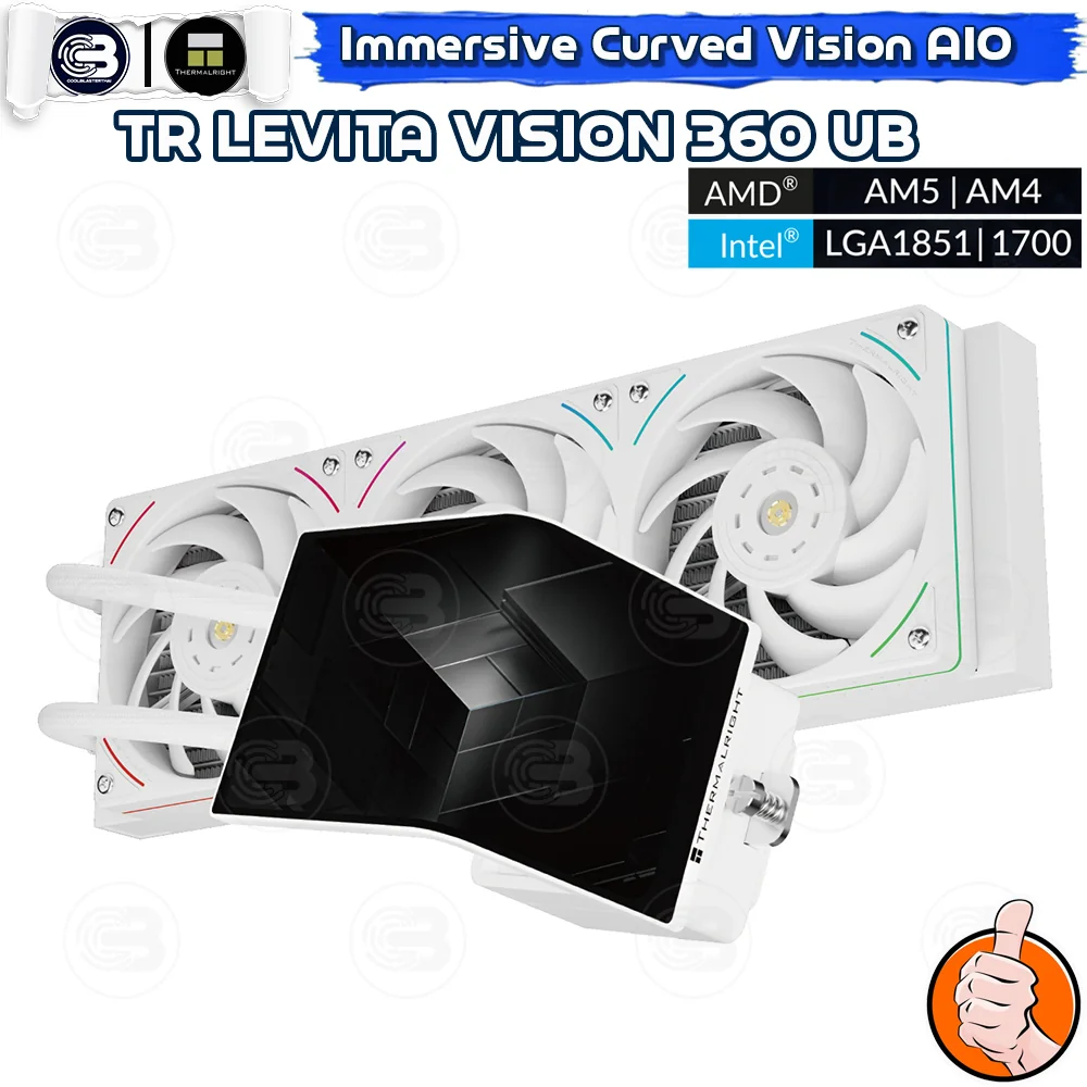 [CoolBlasterThai] Thermalright Levita Vision 360 UB ARGB WHITE AIO Liquid CPU Cooler (AM5/LGA1851 Ready) ประกัน 6 ปี (ชุดระบายความร้อน)
