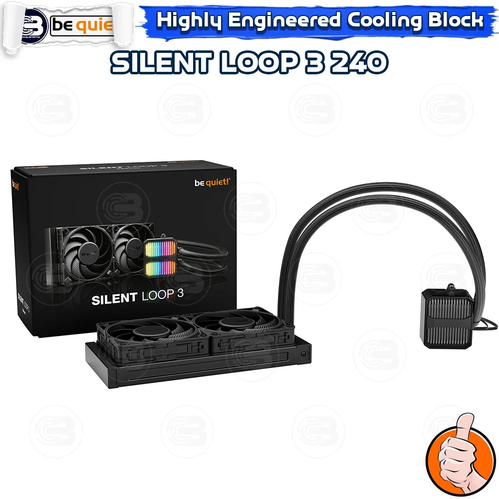 [CoolBlasterThai] Be Quiet Silent Loop 3 240 AIO Water Cooling CPU Cooler (AM5/LGA1851 Ready) (BW024) ประกัน 3 ปี