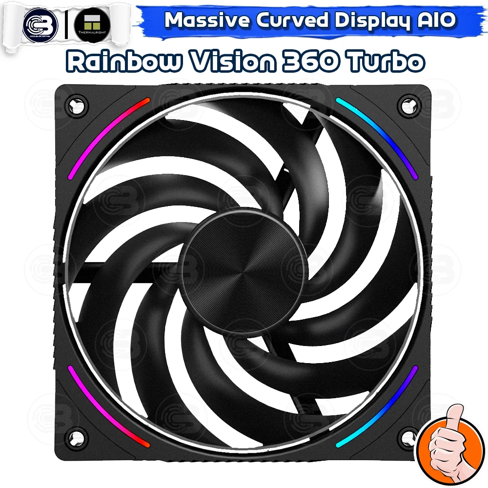 [CoolBlasterThai] Thermalright Rainbow Vision 360 Turbo ARGB BLACK AIO Liquid CPU Cooler (AM5/LGA1851 Ready) ประกัน 6 ปี (ชุดระบายความร้อน)