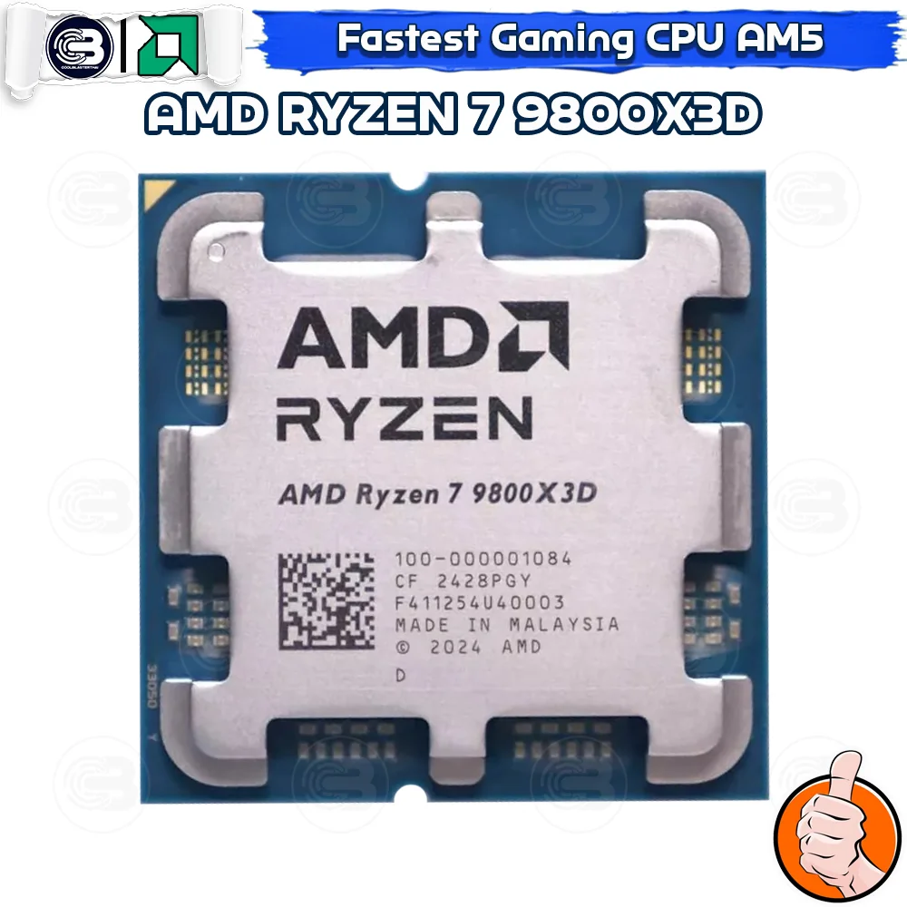 [CoolBlasterThai] CPU AMD RYZEN 7 9800X3D 8 CORE/16 THREAD (SOCKET AM5) WITHOUT COOLER