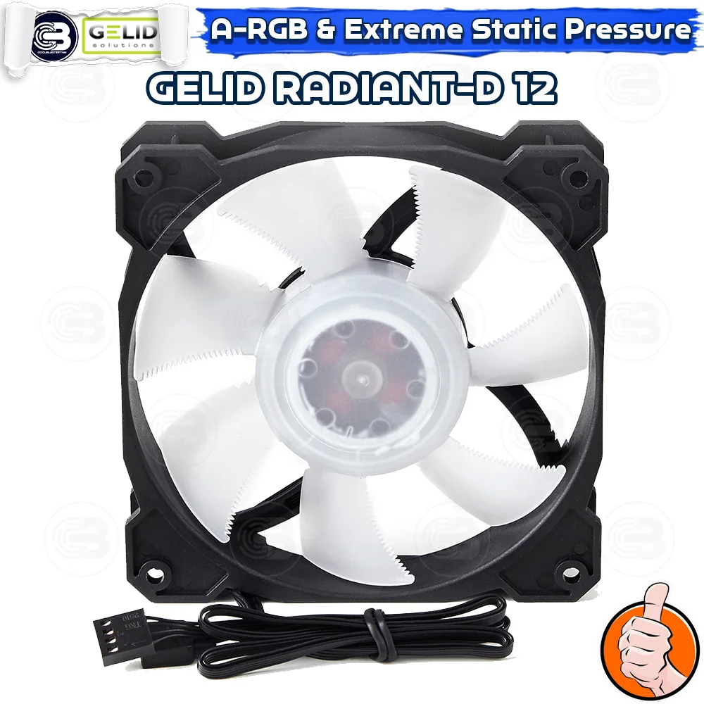 [CoolBlasterThai] GELID RADIANT-D 12CM (120mm) Extreme Performance A-RGB Fan Case