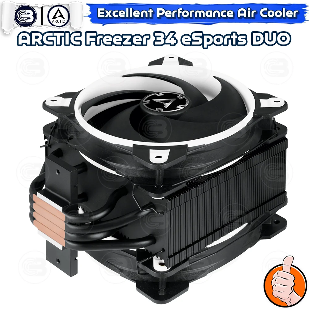 [CoolBlasterThai] ARCTIC FREEZER 34 eSports DUO (WHITE) Tower CPU Cooler (LGA1851/AM5 Ready)