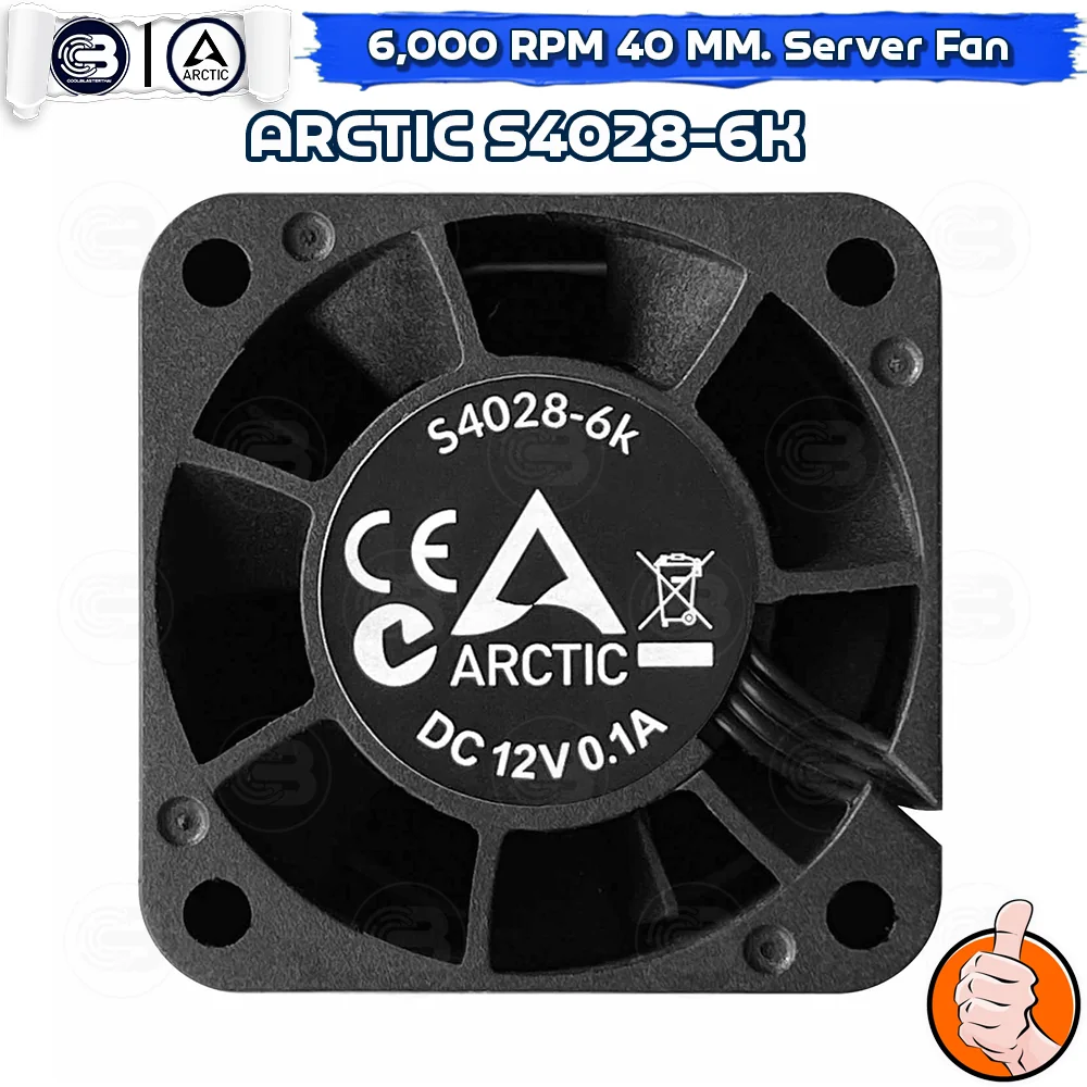 [CoolBlasterThai] ARCTIC S4028-6K 6000 RPM (size 40 mm.) Fan Case ประกัน 6 ปี