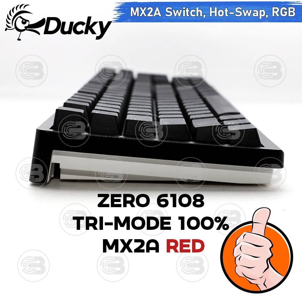 [CoolBlasterThai] Ducky ZERO 6108 Tri-Mode Connectivity RED MX2A Switch 100% TH/EN (คีย์บอร์ด)