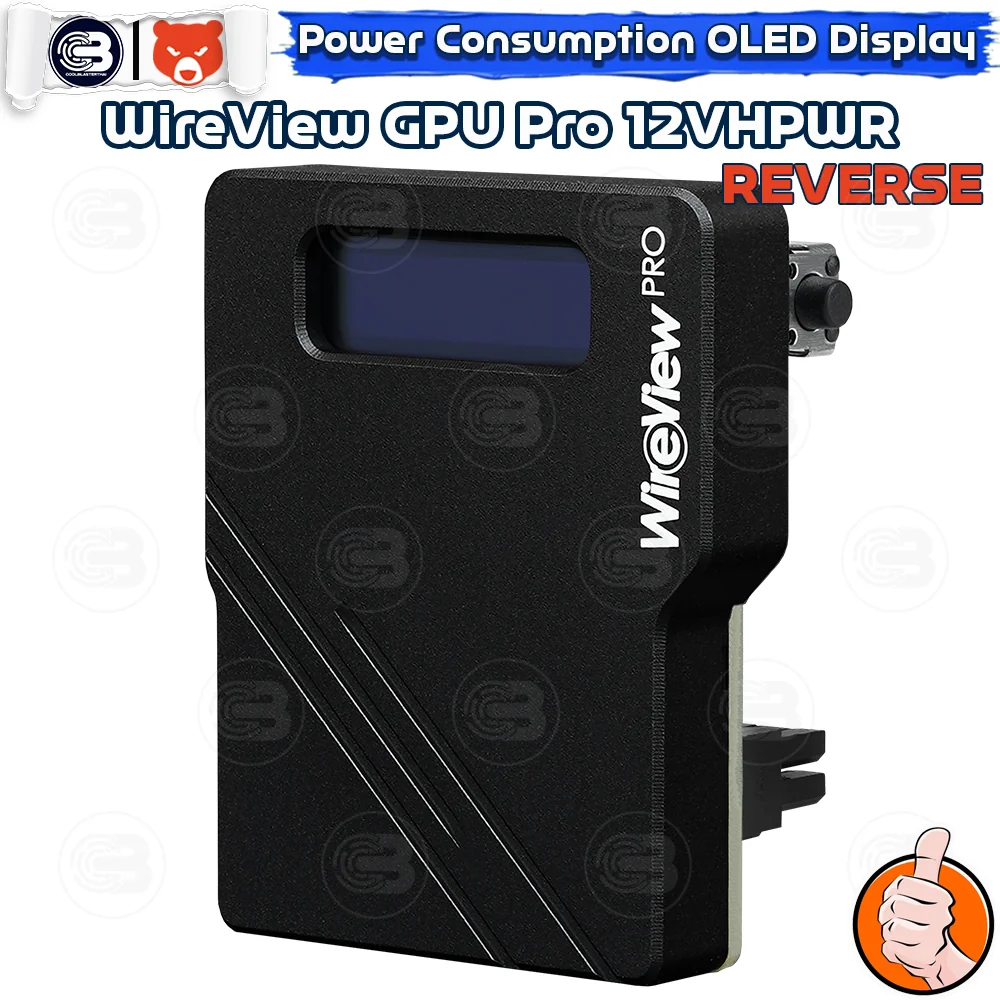 [CoolBlasterThai] THERMAL GRIZZLY WIREVIEW GPU PRO (WV-P-H1R) 12VHPWR Reverse GPU Power Consumption OLED Display (จอแสดงข้อมูลการใช้พลังงาน)