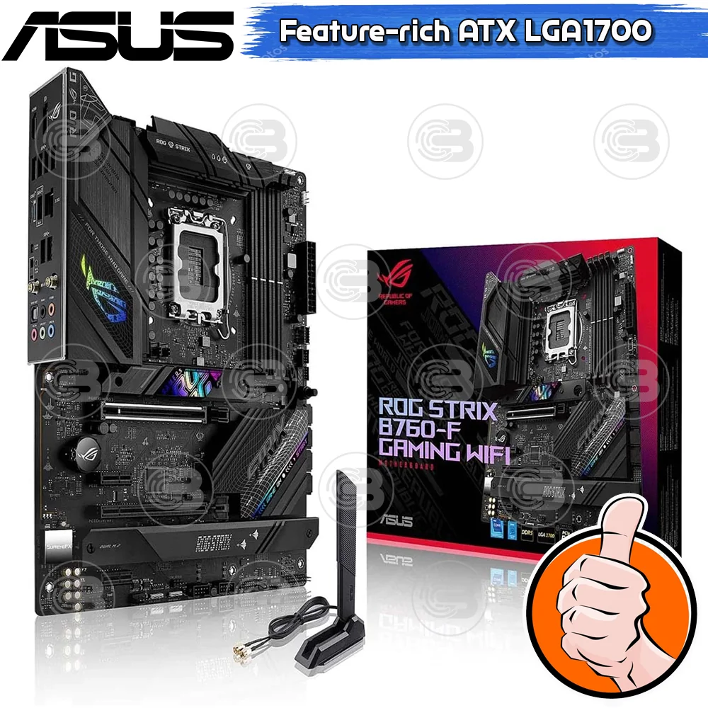 [CoolBlasterThai] ASUS MAINBOARD ROG STRIX B760-F GAMING WIFI SOCKET LGA1700 DDR5 M-ATX ประกัน 3 ปี