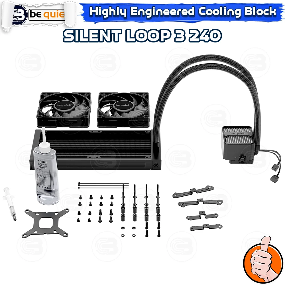 [CoolBlasterThai] Be Quiet Silent Loop 3 240 AIO Water Cooling CPU Cooler (AM5/LGA1851 Ready) (BW024) ประกัน 3 ปี