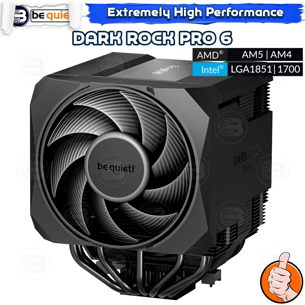 [CoolBlasterThai] Be Quiet Dark Rock Pro 6 Heat Sink CPU Cooler (AM5/LGA1851 Ready) (BK048) ประกัน 3 ปี