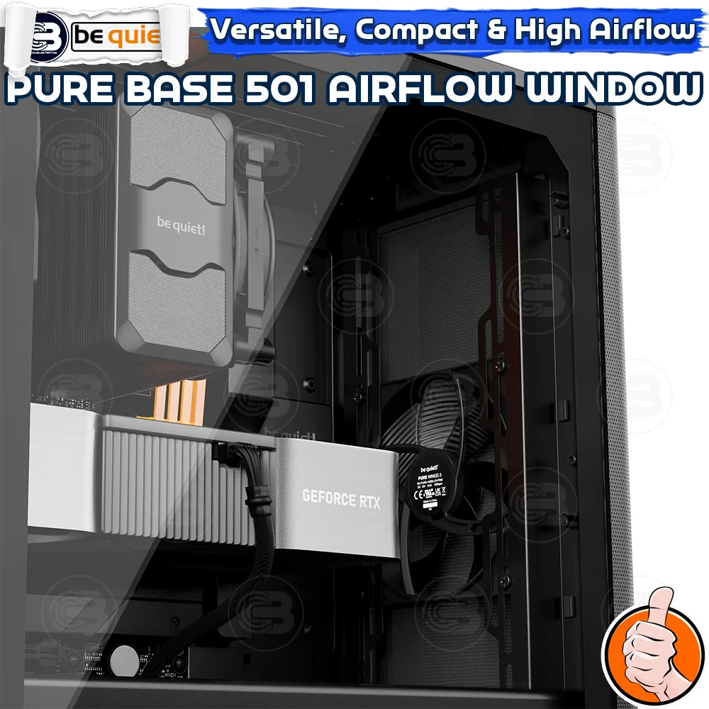 [CoolBlasterThai] Be Quiet PURE BASE 501 Airflow Window Black PC Case (BGW74) ประกัน 3 ปี