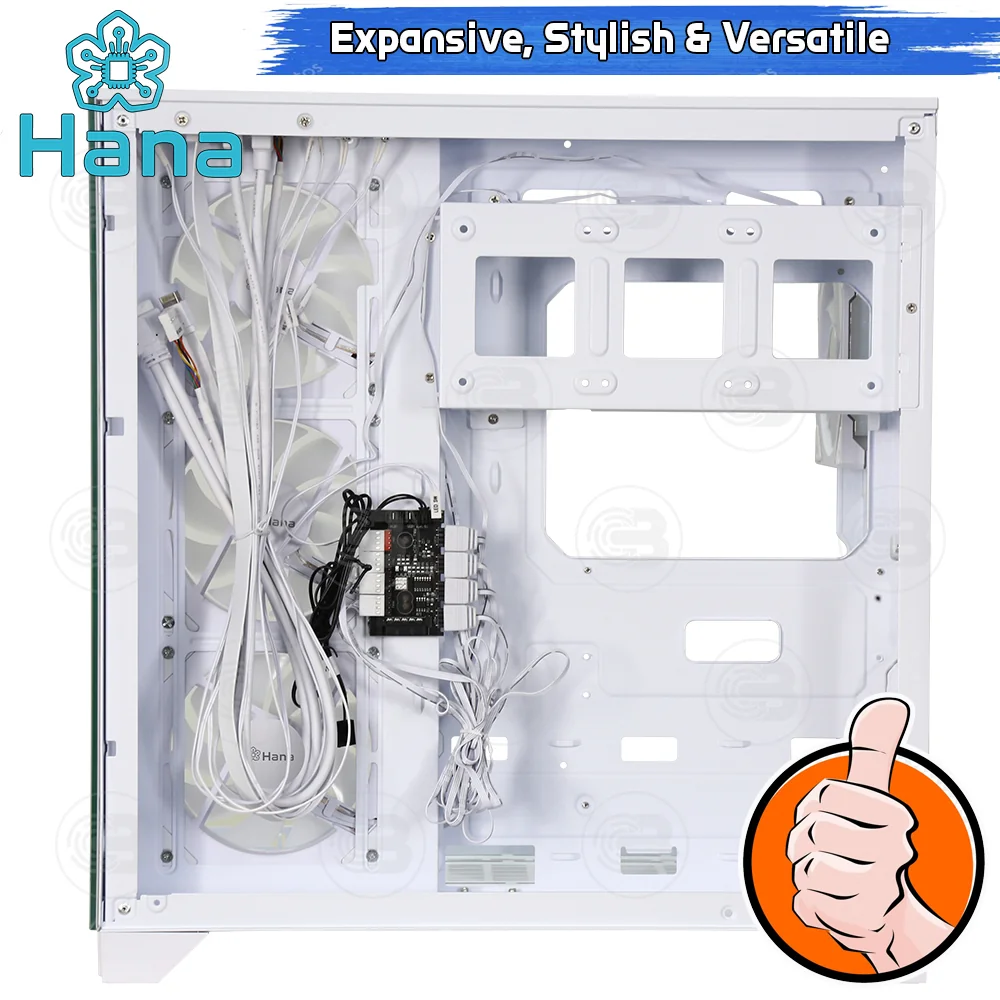 [CoolBlasterThai] Hana Inno HI103W Mid-Tower Tempered Glass PC Case White ประกัน 1 ปี