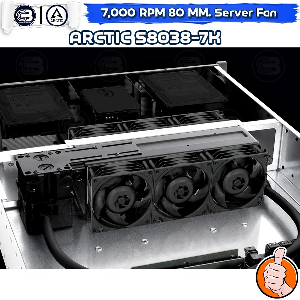 [CoolBlasterThai] ARCTIC S8038-7K 7000 RPM (size 80 mm.) Fan Case ประกัน 6 ปี