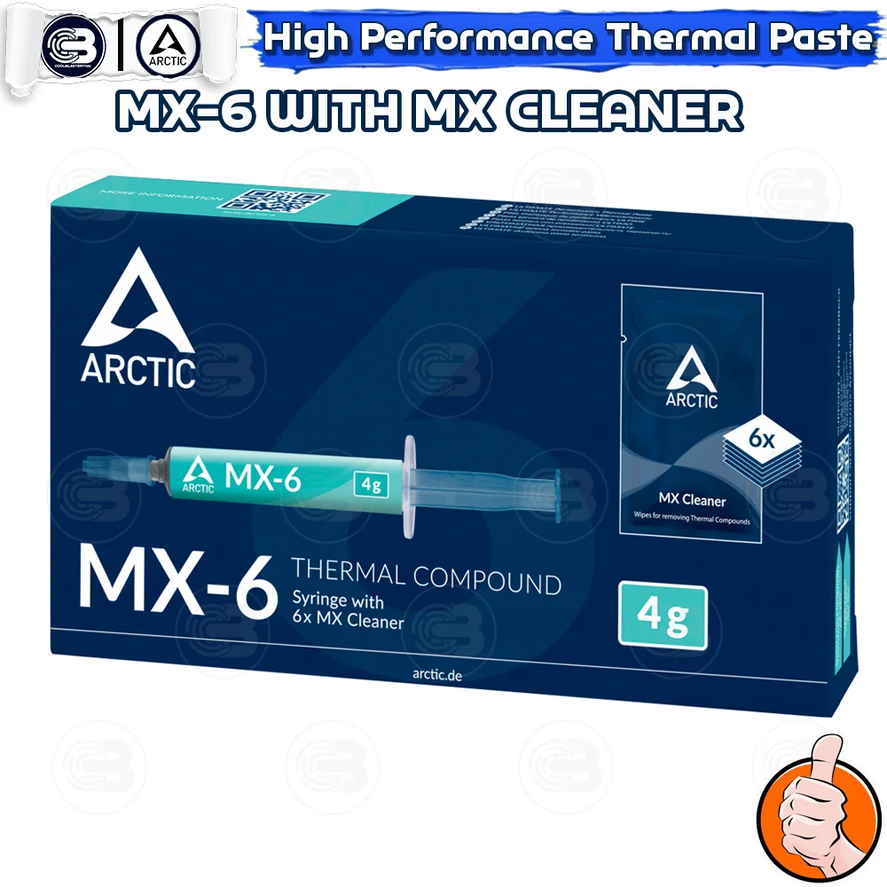 [CoolBlasterThai] ARCTIC Bundle Set MX-6 4g. Thermal compound with 6x MX-Cleaner (ซิลิโคนนำความร้อน)