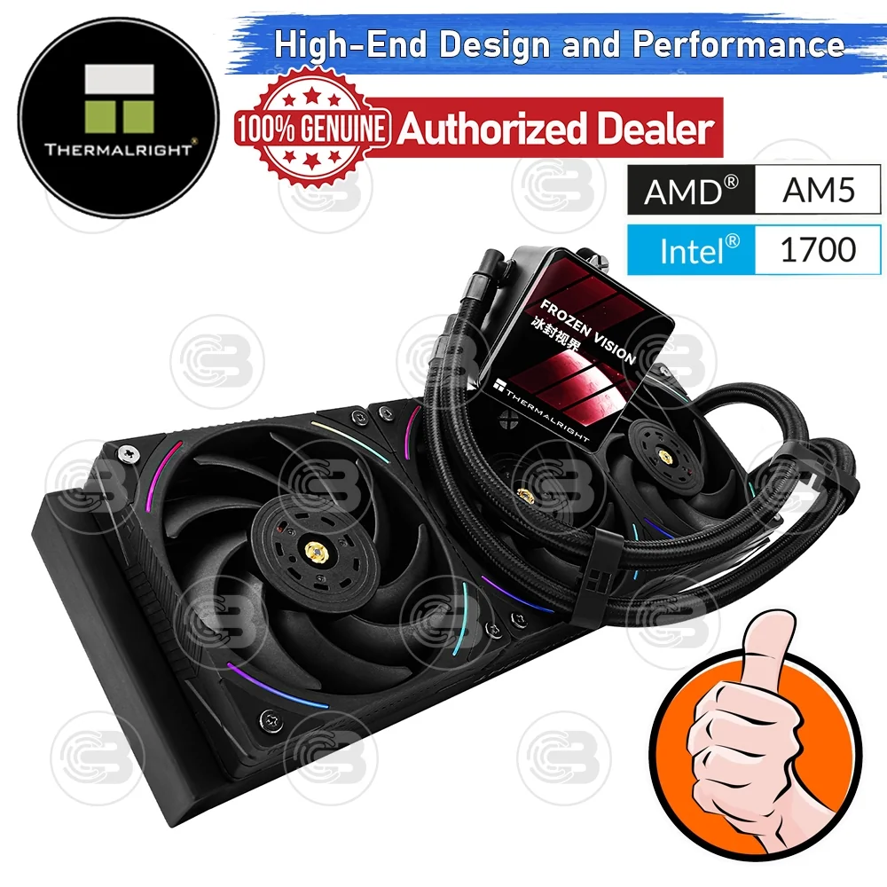 [CoolBlasterThai] Thermalright FROZEN VISION 360 BLACK V2 ARGB AIO Liquid CPU Cooler (AM5/LGA1851 Ready) ประกัน 6 ปี (ชุดระบายความร้อน)