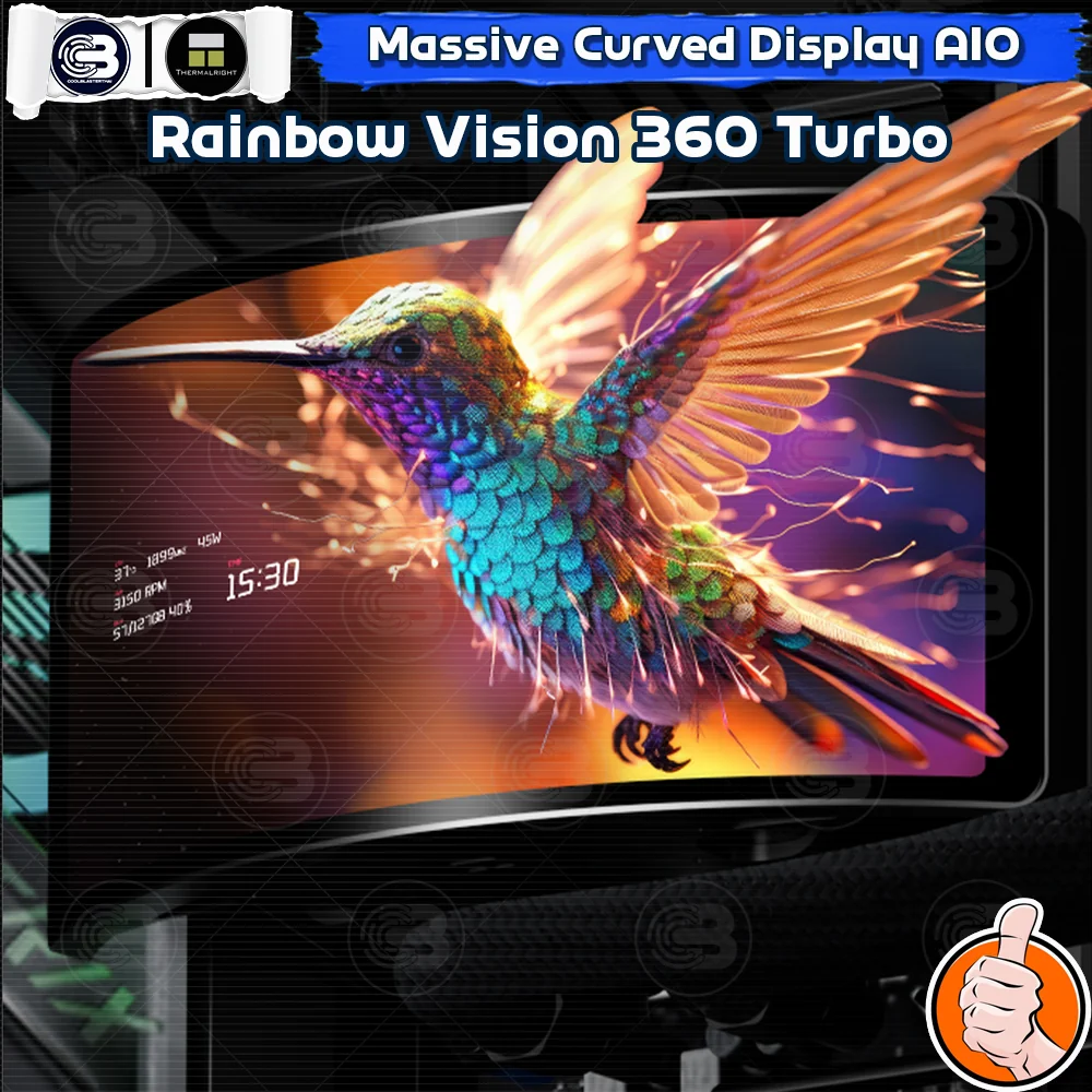 [CoolBlasterThai] Thermalright Rainbow Vision 360 Turbo ARGB BLACK AIO Liquid CPU Cooler (AM5/LGA1851 Ready) ประกัน 6 ปี (ชุดระบายความร้อน)