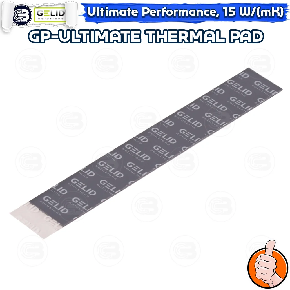 [CoolBlasterThai] GELID GP-ULTIMATE Thermal Pad (1 PCS) 120x20x3.0 mm./15.0 W/mK (TP-GP04-R-E)
