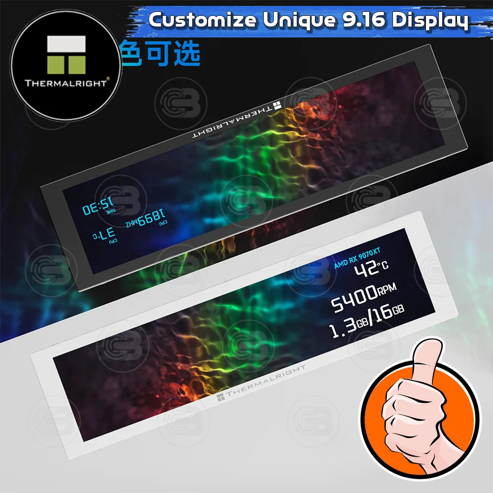 [CoolBlasterThai] Thermalright Trofeo Vision 9.16 IPS LCD 1920×480 WHITE ประกัน 1 ปี (จอแสดงผล)