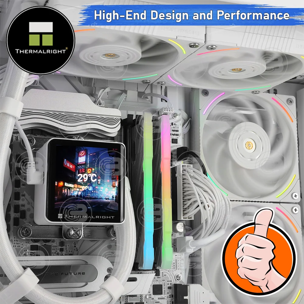 [CoolBlasterThai] Thermalright FROZEN VISION 240 WHITE ARGB AIO Liquid CPU Cooler (AM5/LGA1851 Ready) ประกัน 6 ปี (ชุดระบายความร้อน)