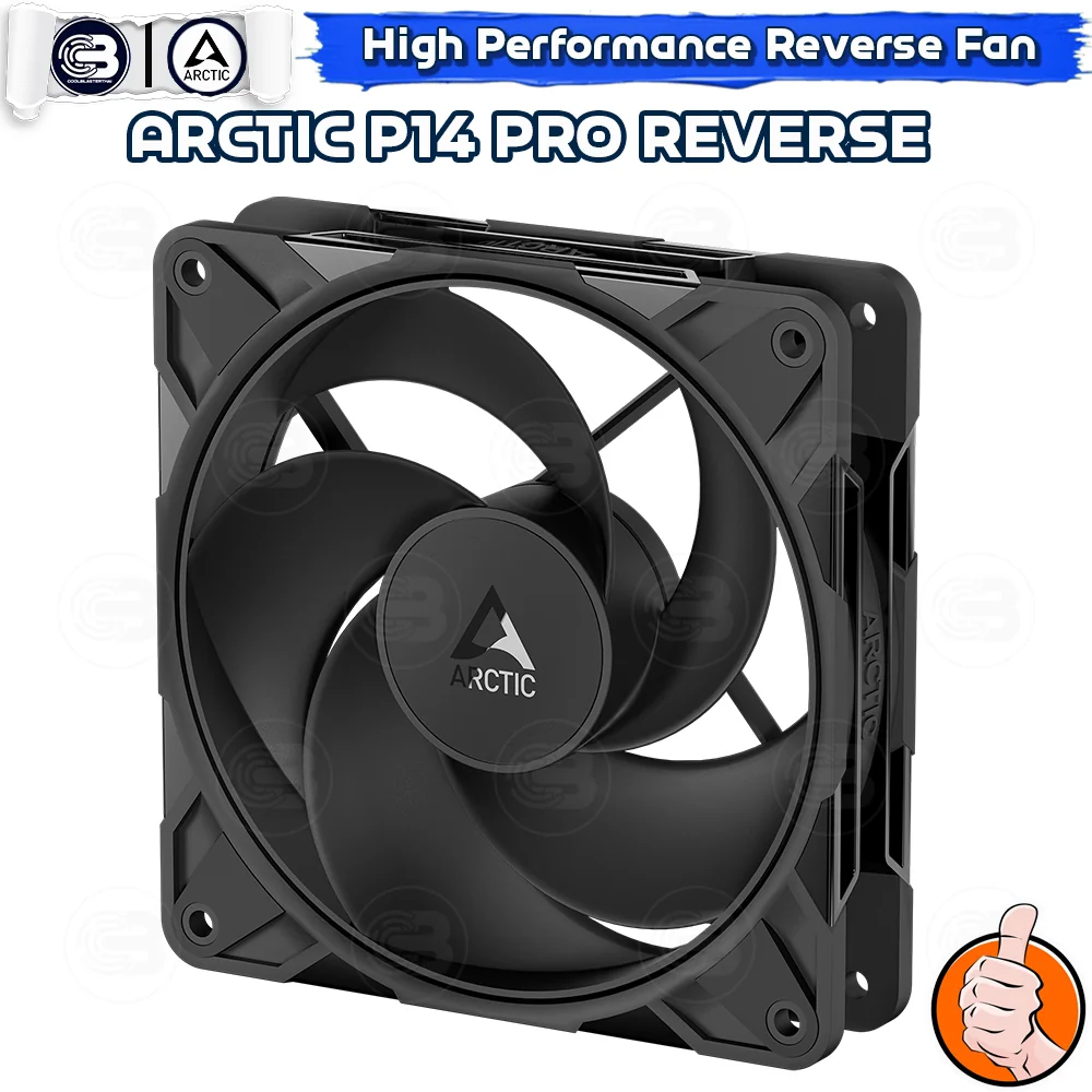 [CoolBlasterThai] ARCTIC P14 PRO REVERSE PST BLACK (140 mm.) X3 Value Pack PC Fan Case ประกัน 6 ปี