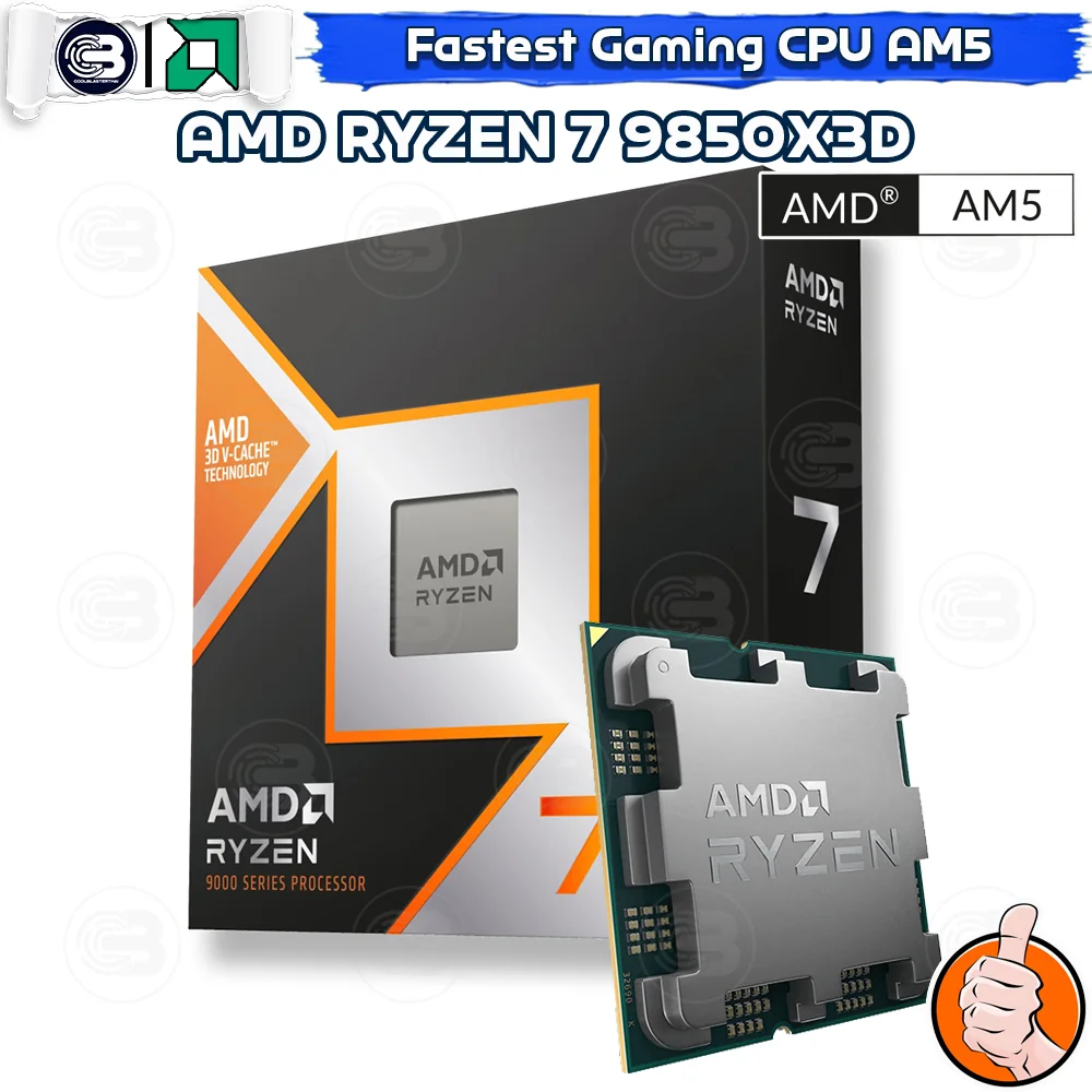 [CoolBlasterThai] CPU AMD RYZEN 7 9850X3D 8 CORE/16 THREAD (SOCKET AM5) WITHOUT COOLER