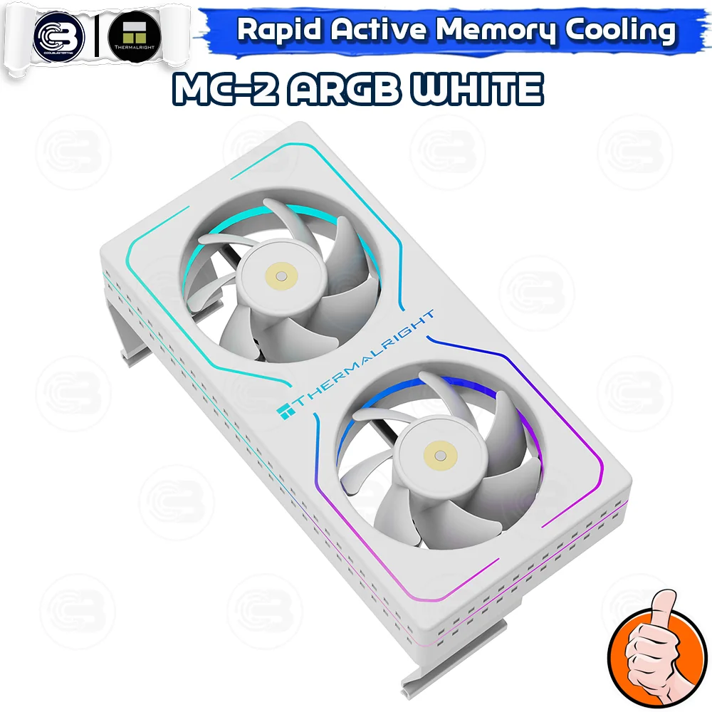 [CoolBlasterThai] Thermalright MC-2 ARGB WHITE MEMORY COOLING KIT (ชุดระบายความร้อน)