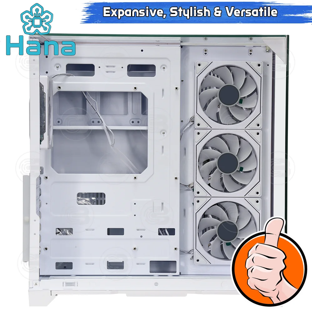 [CoolBlasterThai] Hana Inno HI103W Mid-Tower Tempered Glass PC Case White ประกัน 1 ปี