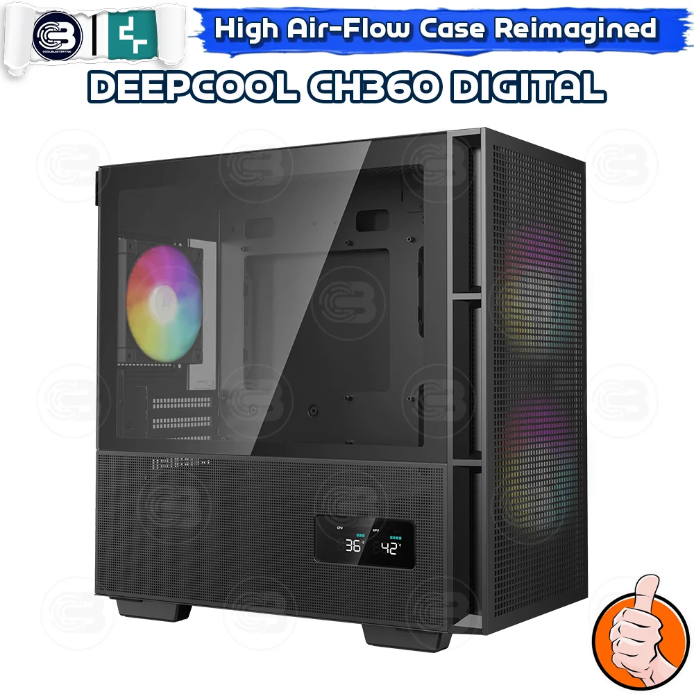 [CoolBlasterThai] DEEPCOOL CH360 Digital Micro-ATX High-Airflow PC Case ประกัน 1 ปี (เคสคอมพิวเตอร์)