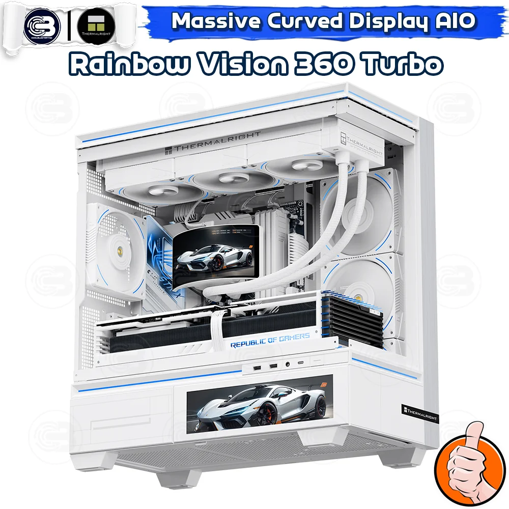 [CoolBlasterThai] Thermalright Rainbow Vision 360 Turbo ARGB WHITE AIO Liquid CPU Cooler (AM5/LGA1851 Ready) ประกัน 6 ปี (ชุดระบายความร้อน)