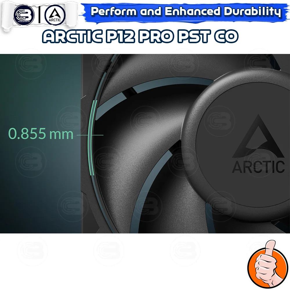 [CoolBlasterThai] ARCTIC P12 PRO PST CO Black (size 120 mm.) PC Fan Case ประกัน 6 ปี