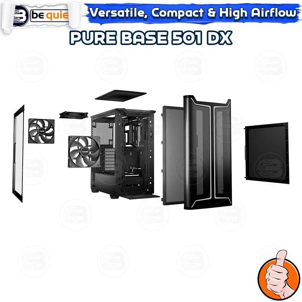 [CoolBlasterThai] Be Quiet PURE BASE 501 DX Black PC Case (BGW76) ประกัน 3 ปี