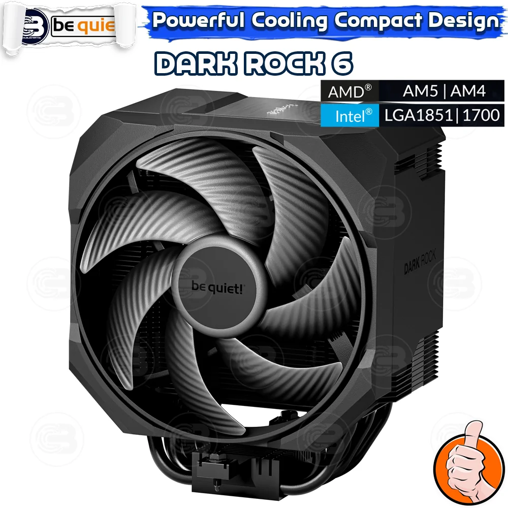 [CoolBlasterThai] Be Quiet Dark Rock 6 Heat Sink CPU Cooler (AM5/LGA1851 Ready) (BK046) ประกัน 3 ปี