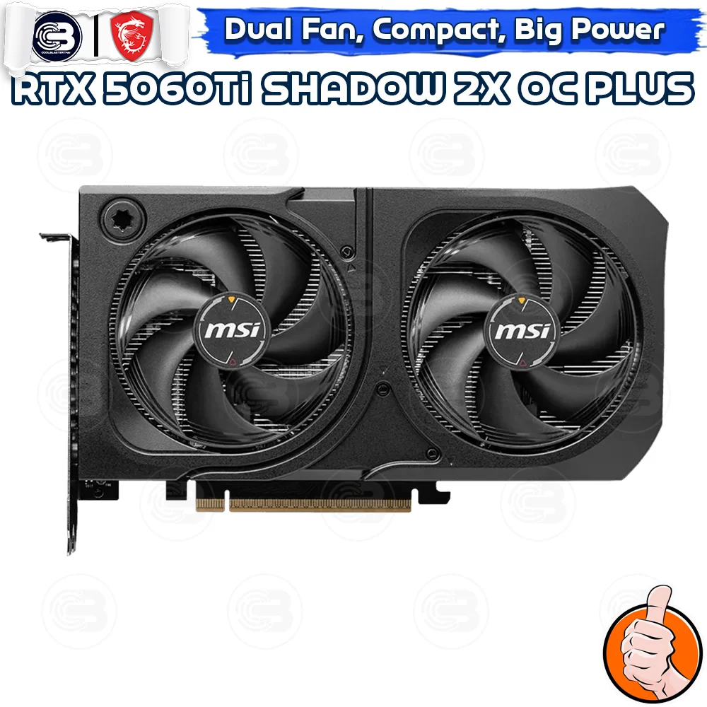 [CoolBlasterThai] MSI GeForce RTX 5060Ti 16G SHADOW 2X OC PLUS GDDR7 (3Y)