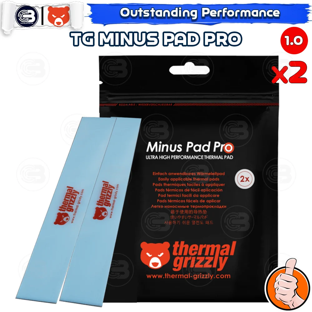 [CoolBlasterThai] THERMAL GRIZZLY MINUS PAD PRO Thermal Pad 2PCS- 120x20 /1.0 mm./>15 W/mK