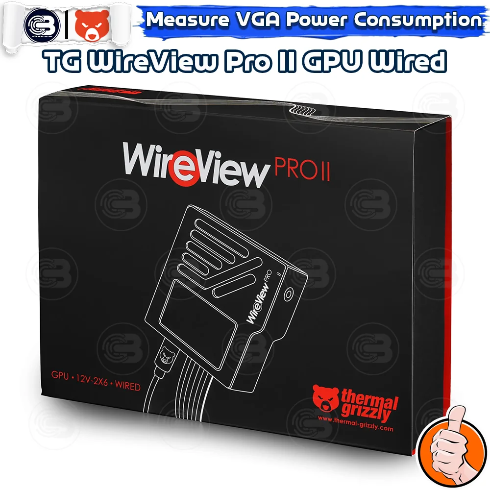 [CoolBlasterThai] THERMAL GRIZZLY WIREVIEW PRO II WIRED (TG-WV-P2-H19W) GPU Power Consumption TFT-IPS Display (จอแสดงข้อมูลการใช้พลังงาน)