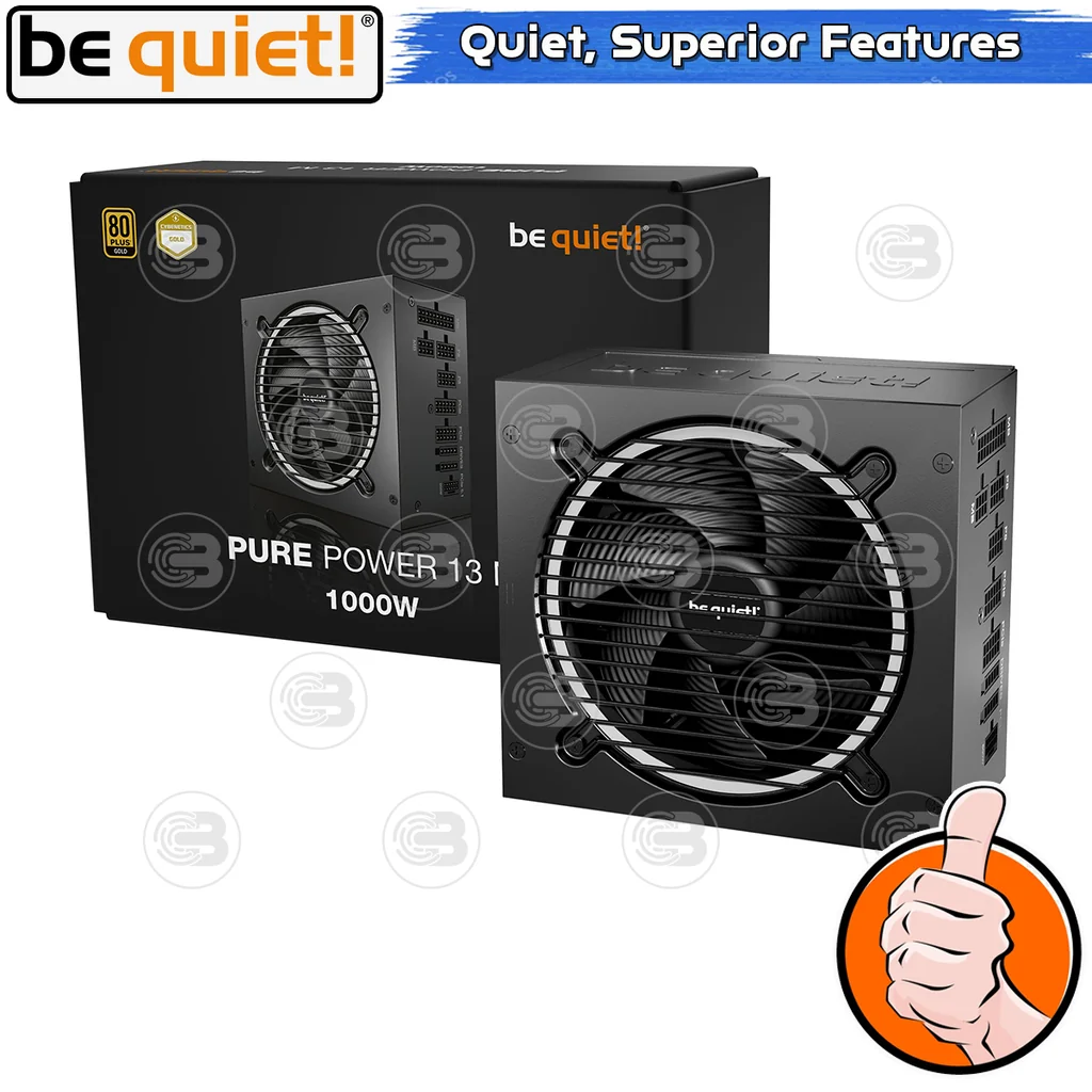 [CoolBlasterThai] Be Quiet PURE POWER 13 M 1000W 80+GOLD (BP028EU) ประกัน 10 ปี (รับส่วนลด 200 บาท)